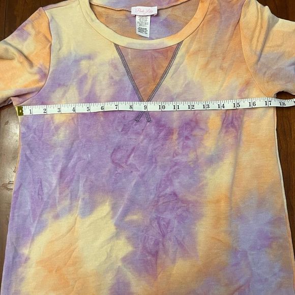 Pink Lily Rest and Relaxation oversized tie dye tee shirt, Size Small - Picture 4 of 11